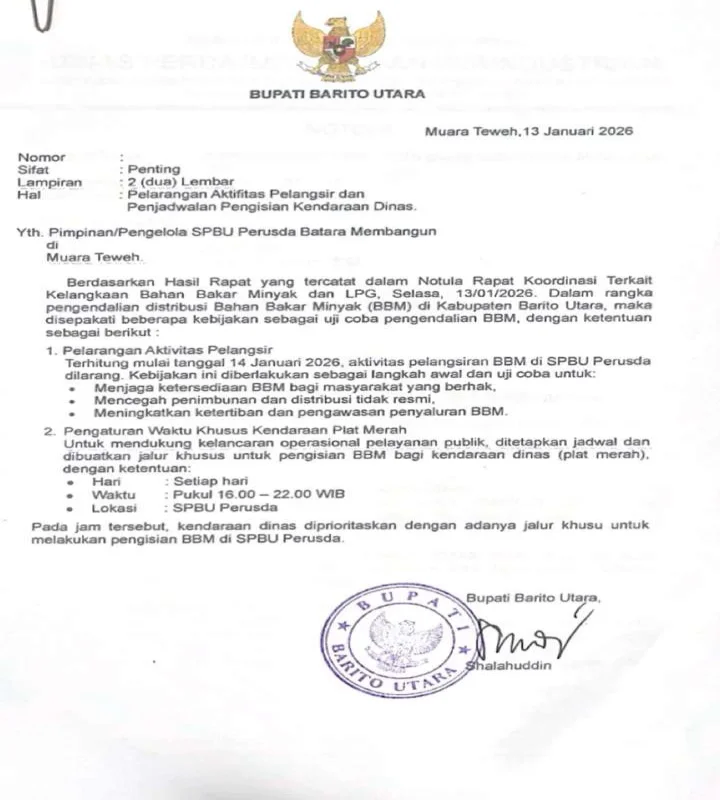 Terbit Surat Edaran Bupati Tentang Larangan Pelangsir, Dr. H. Tajeri Harap Jadi Surat Sakti