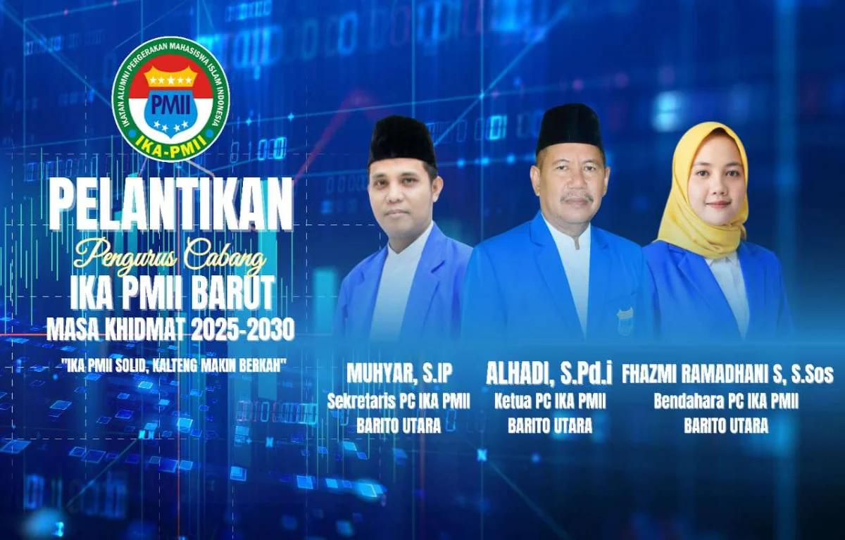 Dihadiri Wakil Gubernur Kalteng, H. Al Hadi Dilantik Sebagai Ketua IKA PMII Barito Utara 2025-2030