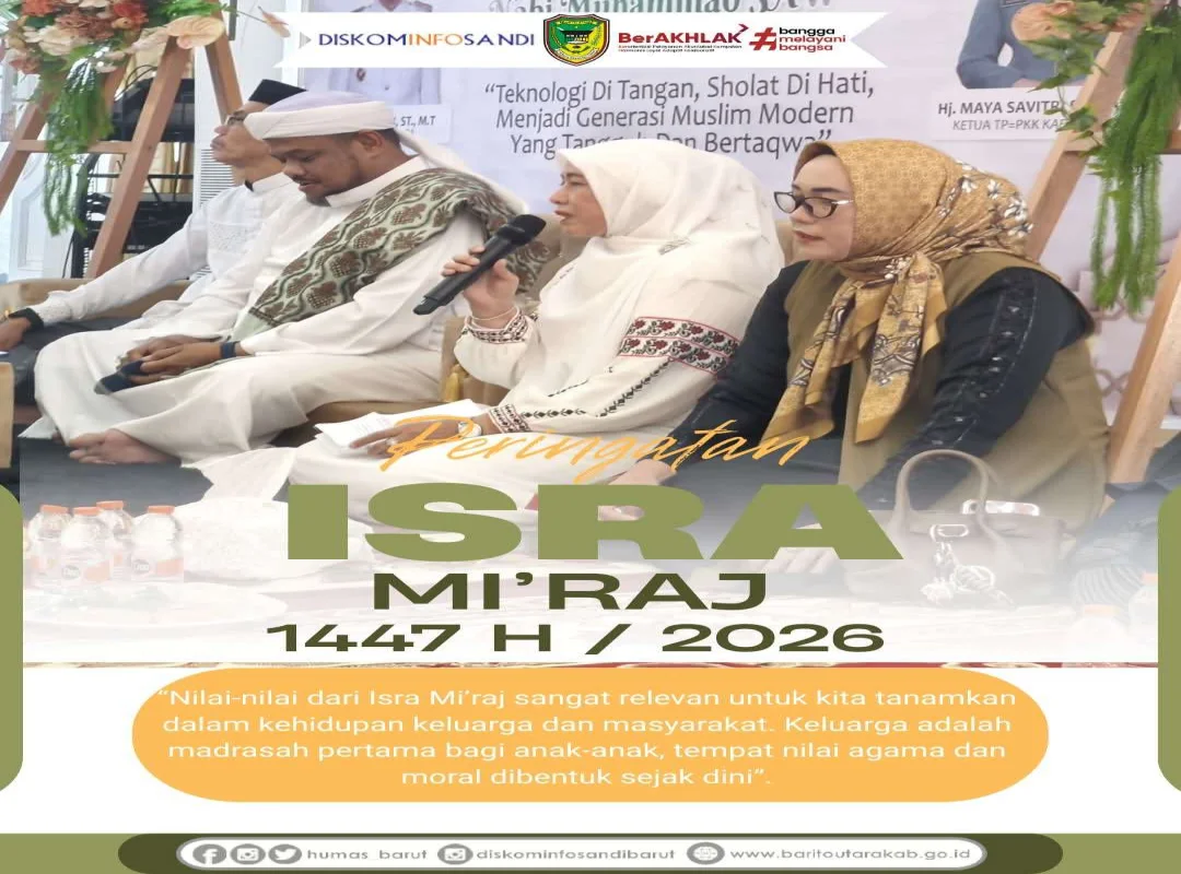 TP PKK Barito Utara Peringati Isra Mi’raj 1447 H, Perkuat Generasi Berakhlak Mulia