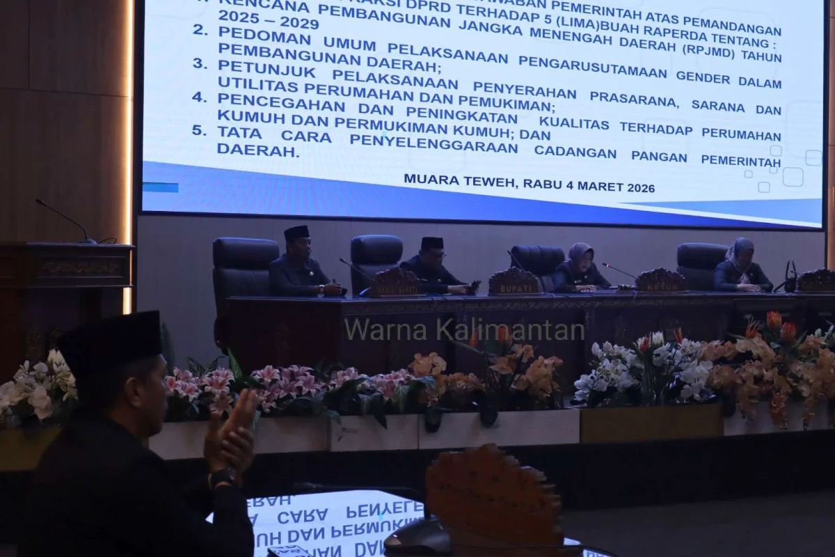 DPRD Barito Utara Rapat Paripurna III, Agenda Bupati Jawab Pemandangan Umum DPRD