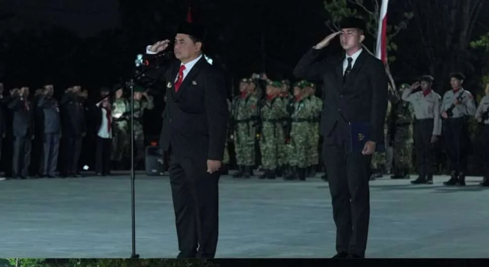 Bupati H Shalahuddin Pimpin Upacara Pelantikan Paskibraka dan Apel Renungan Suci