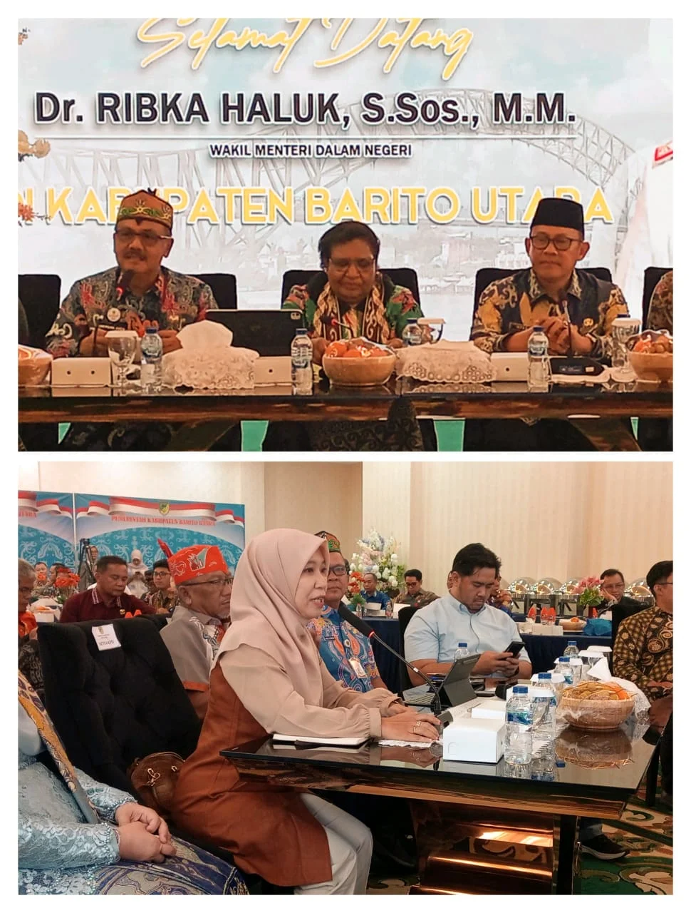 Ketua KPU Barito Utara Laporkan Spesifik Data PSU Ke Wamendagri RI Dr Ribka Haluk